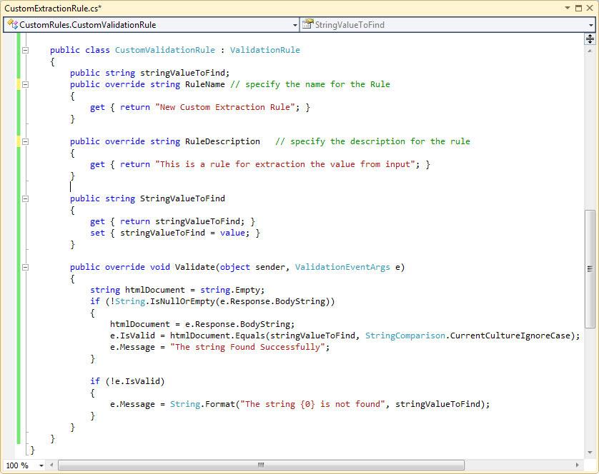 Advanced Web Testing The validation rule is to check if a particular value is found once or more in the HTML response.