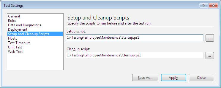 This script file is useful in setting the environment for running the test and also in cleaning up the files or other objects used during testing.