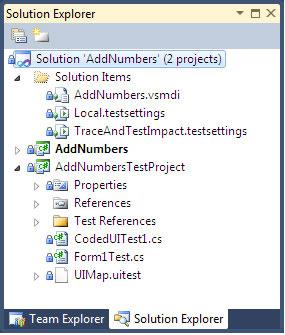 Visual Studio 2010 Test Types Now we can see that there are two files created, <ProjectName>.vsmdi, which is the metadata file, and the Local.
