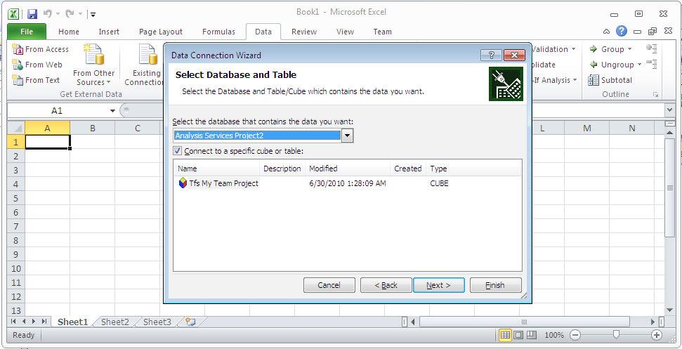 Reporting To get connected to the SQL Server database and the Analysis Service database, the user must have access to read the data from the database to use in the Excel report.