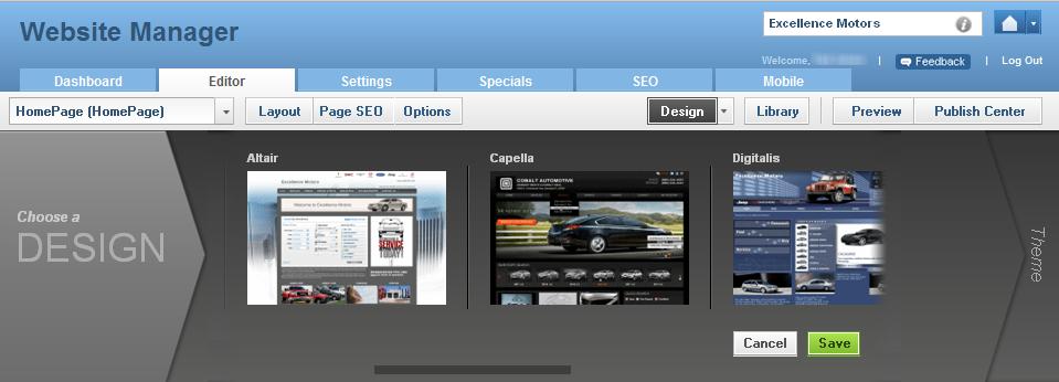 Flexible Design Overview The Flex design uses widgets to provide thousands of layout and content combinations that allow for more choice and dealership differentiation.