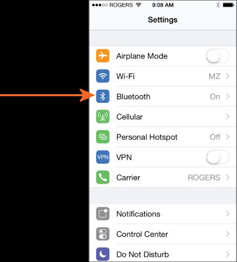 pad. 1. On your device, tap Settings. 2. In Settings, tap Bluetooth.