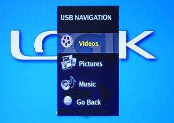 Press UP/DOWN button to select USB and press OK to enter the USB setting. Select File Playback and press OK to confirm. 3. The USB Navigation list will pop up.