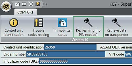 programming button Click on Key learning (no PIN needed) button Step 3 - Start all key lost procedure You do not have