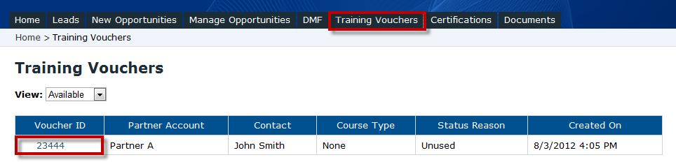 5. Training Vouchers Viewing Training Vouchers Depending on your Kofax partner level, you may qualify to receive complimentary training vouchers to