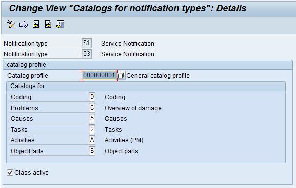 Notification type For each notification type in S/4HANA the catalog types used can be specified and grouped by their purpose.