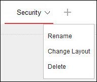 Trend Micro Smart Protection Server 3.3 Administrator's Guide b. Type a name for the new tab. 3. To rename a tab: a. Hover over the tab name and click the down arrow. b. Click Rename and type the new tab name.