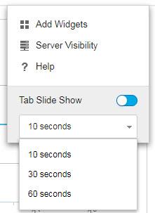 Monitoring Smart Protection Server b. Enable the Tab Slide Show control. c. Select the length of time each tab displays before switching to the next tab.