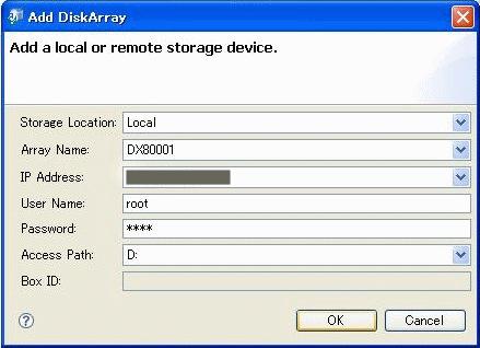 2. Register an ETERNUS Disk storage system in the remote site 1.