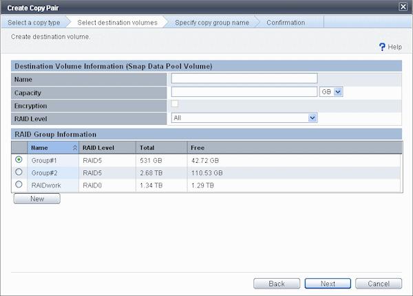As required, create SDPV(Snap Data Pool Volume).