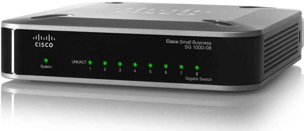Quick Start Guide Cisco Small Business Cisco SG 100D-08 Unmanaged Gigabit Switch with QoS Quick Start
