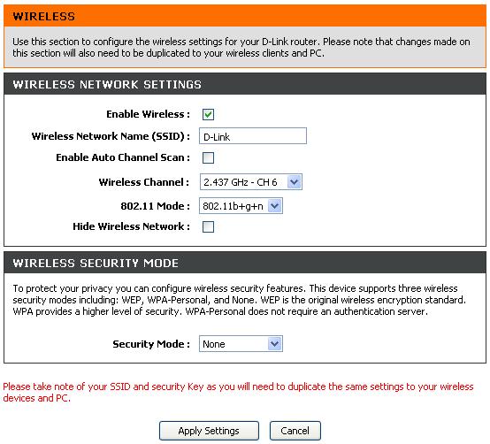 Chapter 3 - Setup Manual Wireless Network Setup Enable Wireless Left-click on this box to enable Wireless Network function for the Router.