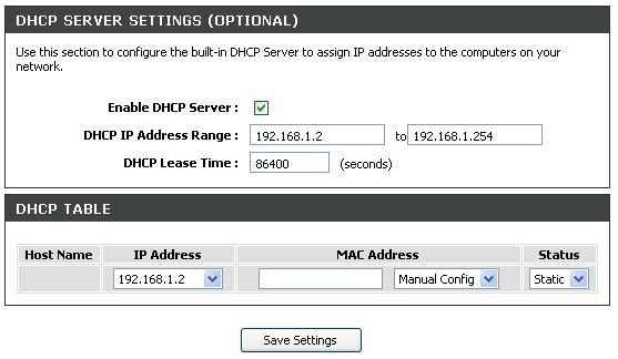 Chapter 3 - Setup DHCP Server Configuration Follow the instructions below according to which of the above DHCP options you want to use.