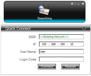 3.6 Quick Connect The WPS client can save the information of last connection, including IP address and AP SSID, once you execute WPS utility next time, it displayed