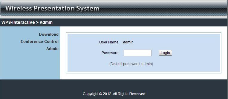 5.4 Login Web Admin 1) Click [Admin] and then enter password to login web page. 2) The password default value is admin. 5.4.1 System Status 26 Click [System Status], shows current system status.
