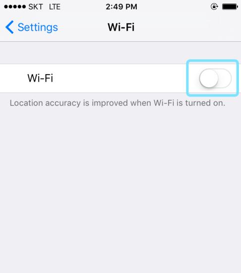 Select Turn on Wi-Fi. The iphone or ipod Touch's Wi-Fi function activates. 4.