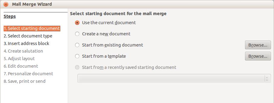 E-mailing a document to several recipients To e-mail a document to several recipients, you can use the features in your e-mail program or you can use LibreOffice s mail merge facilities to extract