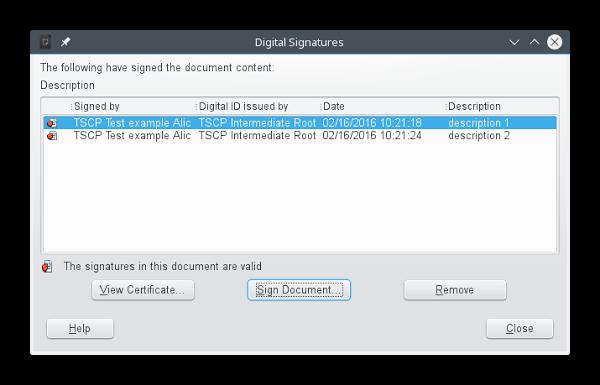 2) If you have not saved the document since the last change, a message box appears. Click Yes to save the file. 3) The Digital Signatures dialog opens.