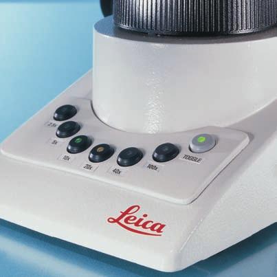 The Leica DM3000 features an optional, hands-free magnification changer. An optional foot pedal is available to free a user s hands for other activities.