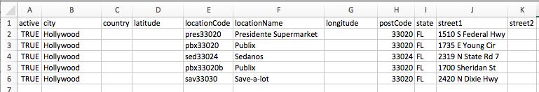 . Populate the file according to the column headers.