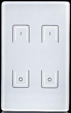 Dimmer Pro Touch Panel - 2 Zones dim-pro-touch-2-zone Dimensions: 2.95 x 4.72 x 1.