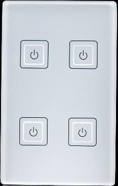 LED Dimmer Pro Touch Panel - 4 Zones dim-pro-touch-4-zone Dimensions: 2.95 x 4.72 x 1.