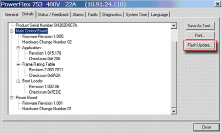 PowerFlex 753 Drives (revision 1.010) 5 Using DriveExplorer Lite/Full to Flash Update 1.