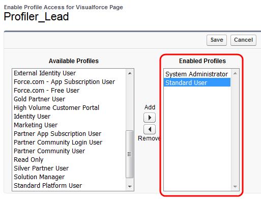 4. Click Save. Step 3: Adding Visualforce pages to contact and lead layouts The steps below describe the procedure for adding the Leads Visualforce page to a layout.