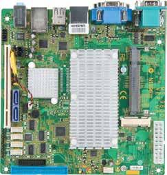 MS-9830-A Mini PCIe DDR2 SO-DIMM ATX Power COM2 COM1 Ultra low power and fanless design Slim and thin client without noise Intel Atom N270 processor Support 2 x SATA 2.