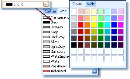 Markup Color Pick:Allows the user to select the color to display for the created markup.