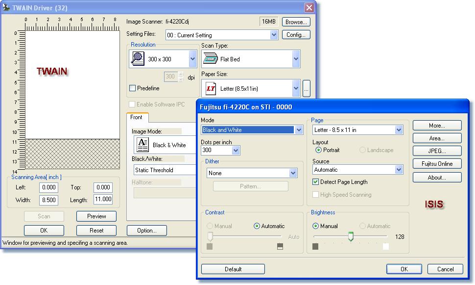 Select the scanner model that is connected to the computer and click on the OK button.