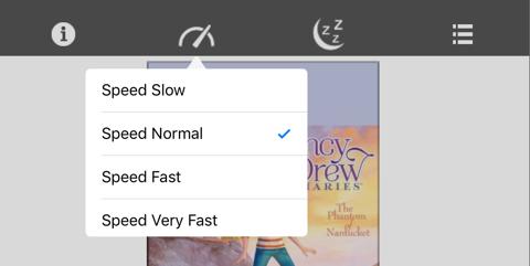 5 Using the ios audiobook aids 5.1 How to change narration speed 1.