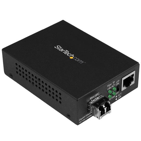 Gigabit Ethernet Fiber Media Converter - Compact - 850nm MM LC - 550m Product ID: MCM1110MMLC This fiber media converter offers an easy, cost-effective way to extend your network over Gigabit fiber.