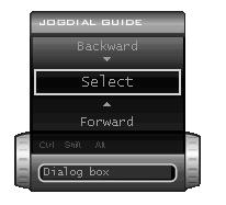 Using the Center Jog Dial Control Using the center Jog Dial control with other software If the software you are using does not support the center Jog Dial control, you can still use the center Jog