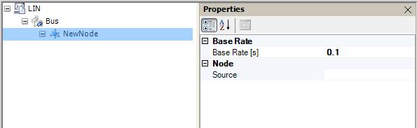 ETAS Working with LIN Editor Nodes Base Rate: The following property is available for a part for configuring the time behavior: Base Rate [] The base rate of a part is defined by the parameter