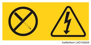 Replacing a power supply Hazardous voltage, current, and energy levels are present inside any component that has this label attached. There are no serviceable parts inside these components.