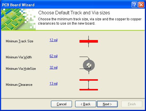 At any stage you can use the Back button to check or modify previous pages in the wizard. To create a new PCB using the PCB Wizard, complete the following steps: 1.