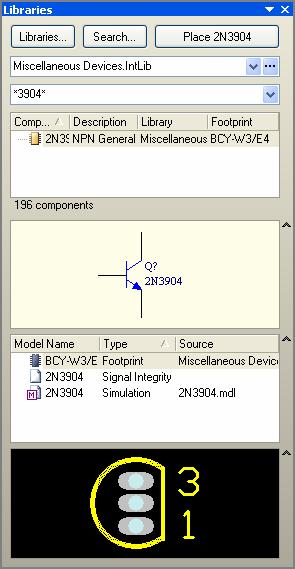 Locating the component and loading the libraries To manage the thousands of schematic symbols included with Altium Designer, the Schematic Editor provides powerful library search features.
