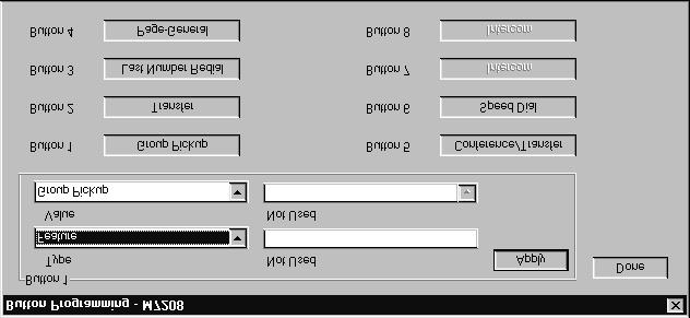 Using the ICS workbook (programming record) 117 Figure 57 Button Programming dialog box 3. Select a button to change. The options for the button are displayed at the top of the dialog box.