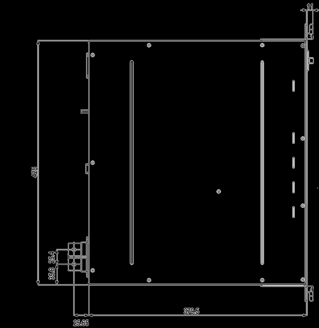 Mechanical Outline Drawing NUCLEAR AND MEDICAL APPLICATIONS - Power-One products are not designed, intended for use in, or authorized for use as