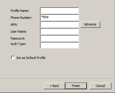 Section 3 - Device Setup using D-Link Connection Manager (Windows) User-Defined Profile 1. Fill in the Profile Name, Phone Number, APN, User Name, Password, and Authorization Type. 2.