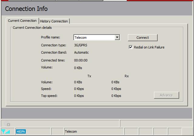 Section 3 - Device Setup using D-Link Connection Manager (Windows) Connection Management The Connection Information window allows users to manage not only the current connection (if connected), but