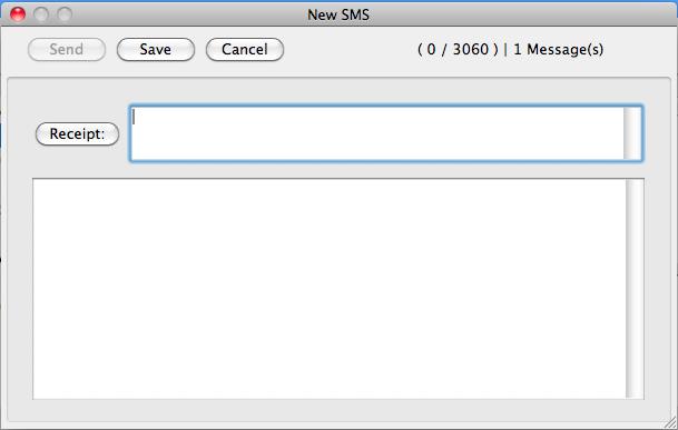 Section 4 - Device Setup using D-Link Connection Manager (MAC OS) 1. Click the SMS button. 2. Click New, Reply, or Forward. 3.