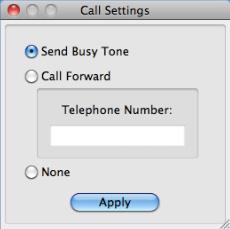 Call Settings Send Busy Tone - The caller will hear a busy tone, or will be transferred to voice mail.