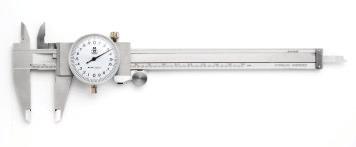 Dial Caliper 141 Series Standard: DIN 862 Rapid movement with thumb wheel Covered rack 4-way measurement Hardened stainless steel rack Measuring surface is