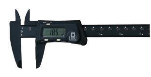 Plastic Dial Caliper Manufactured from glass reinforced nylon material Highly durable design ± 0.1mm / ± 0.