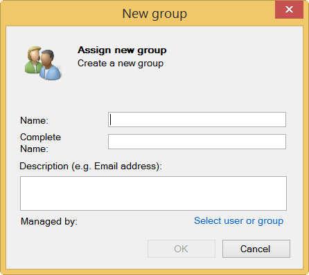 38 9 Managing groups Administration manual doculife Desktop Name: Name of the group Spaces and special characters (ä ö ü *? : < > \ /) are not permitted in group names.
