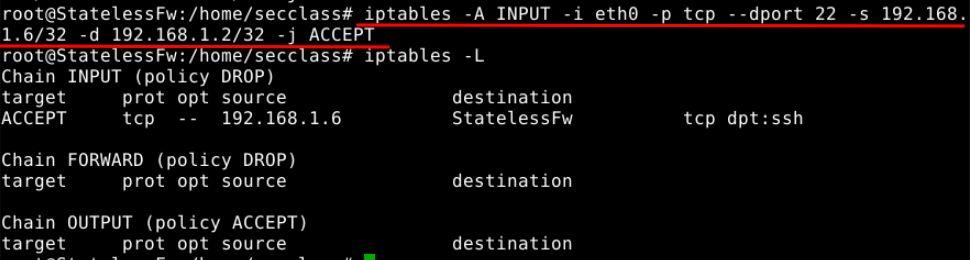 Allow access to tcp port 22(ssh) from UbuntuHost Open Terminal on