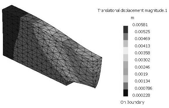 Elastic-plastic Analysis of a Notched Plate 3-23 In the event that the deformed and undeformed meshes superimpose, point the cursor to the OCTREE Tetrahedron Mesh.