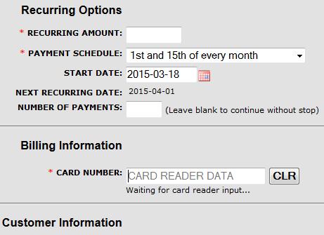 (See page 8) 2) Click the magnifying glass next to the transaction 3) Click CREATE RECURRING 4) The card number will